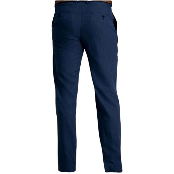 Haggar H26 Suit Pants Mens 34x32 Navy Blue New Ultra Slim Flex Series Trousers - Picture 2 of 7
